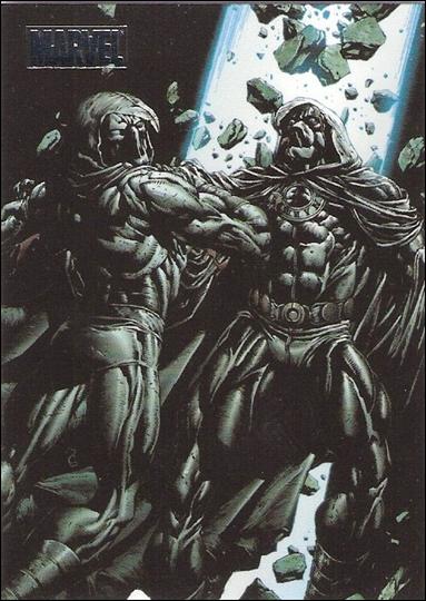 Marvel Heroes and Villains (Silver Foil Parallel Base Set) card 66 Moon Knight vs Midnight