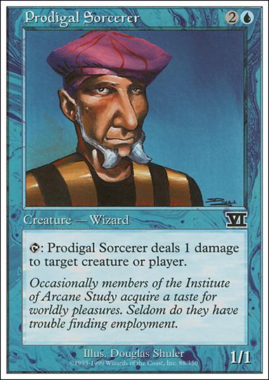 Magic the Gathering: 6th Edition (Base Set) card 88 Prodigal Sorcerer