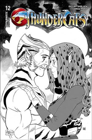 Thundercats (2024) issue 12-ZB Drew Moss B&W 1:7 Cardstock Cover