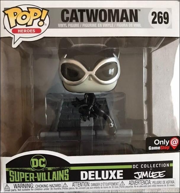 POP! Heroes figure 269-B Catwoman (B&W) Jim Lee Collection Gamestop