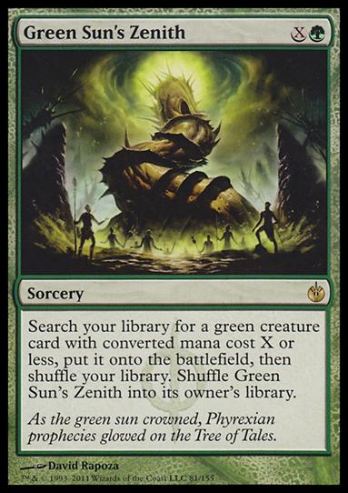 Magic the Gathering: Mirrodin Besieged (Base Set) card 81 Green Sun's Zenith