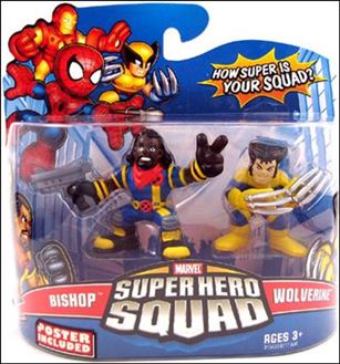Marvel Super Hero Squad figure 58 Bishop and Wolverine (Jim Lee Costume)