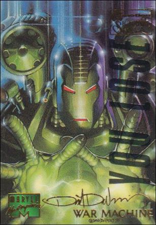 1995 Marvel Masterpieces (Multi-Foil E-Motion Parallel Base Set) card 109 War Machine