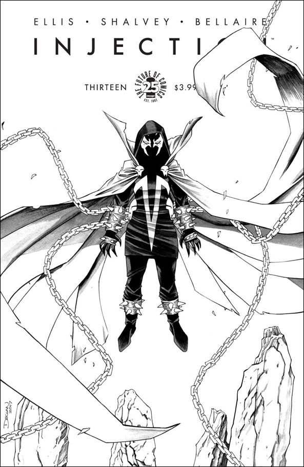 Injection issue 13-D Declan Shalvey Black and White Spawn Month Cover