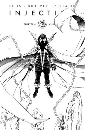 Injection issue 13-D Declan Shalvey Black and White Spawn Month Cover