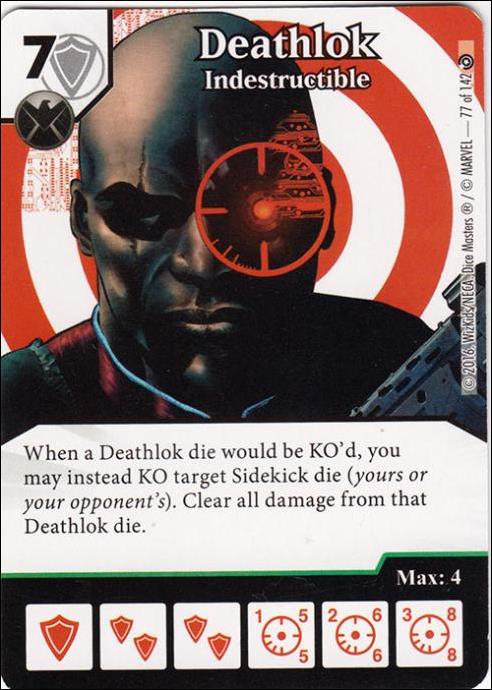 Marvel Dice Masters Civil War card 77 Deathlok: Indestructible 
