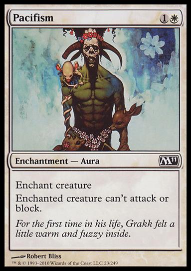 Magic the Gathering: 2011 Core Set (Base Set) card 23 Pacifism