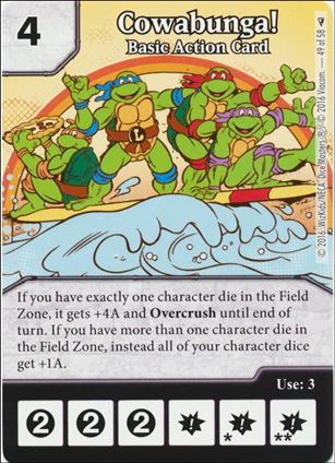 Dice Masters Teenage Mutant Ninja Turtles  card 49 Cowabunga! - Basic Action Card 