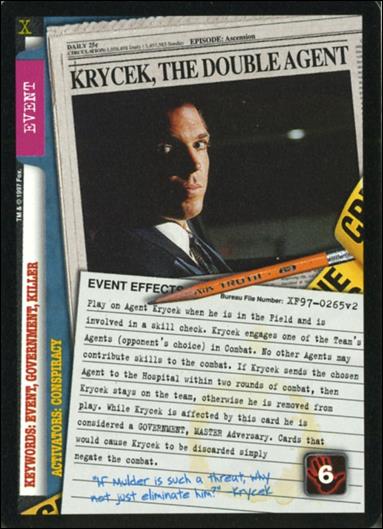 X-Files: The Truth Is Out There (Base Set) card XF97-0265v2 Krycek, The Double Agent
