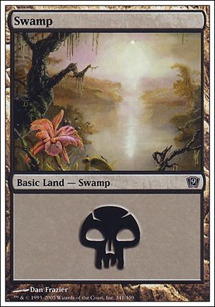 Magic the Gathering: 9th Edition (Base Set) card 341 Swamp