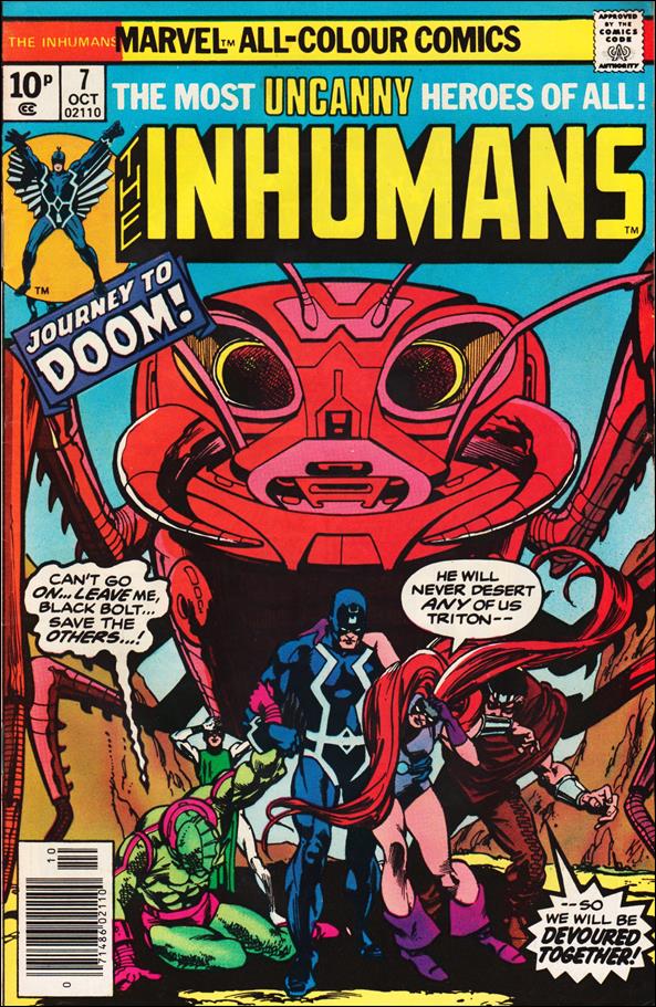 Inhumans (1975) issue 7-B UK Price Cover