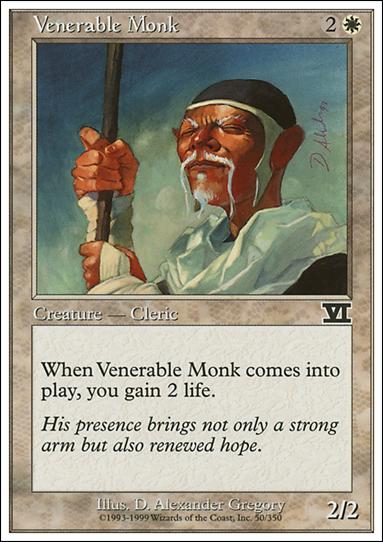 Magic the Gathering: 6th Edition (Base Set) card 50 Venerable Monk