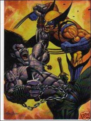 DC Versus Marvel / Marvel Versus DC (Holo F/X Subset) card 9 Wolverine vs Lobo
