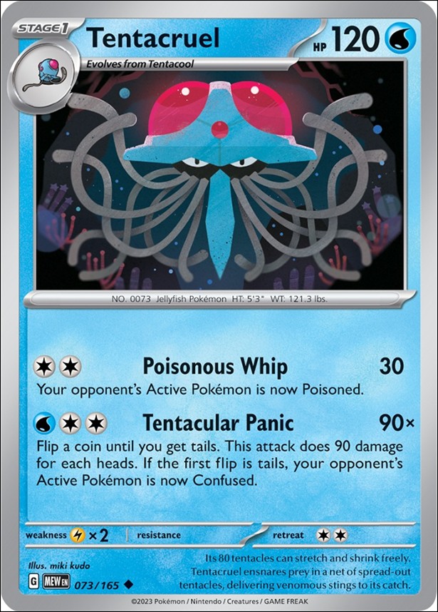 Pokemon: Scarlet & Violet - 151 (Base Set) card 073/165 Tentacruel