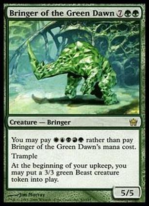 Magic the Gathering: Fifth Dawn (Base Set) card 83 Bringer of the Green Dawn
