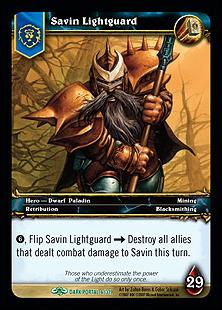 World of Warcraft: Through the Dark Portal (Base Set) card 6 Savin Lightguard
