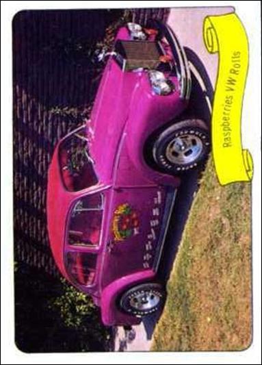 Kustom Cars 1  (Base Set) card 3-B Raspberries VW Rolls (Text Back)