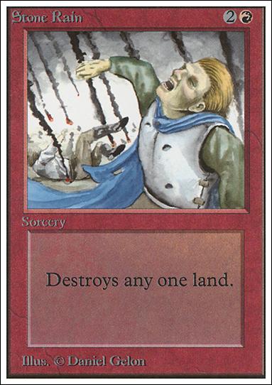 Magic the Gathering: Unlimited (Base Set) card 178 Stone Rain