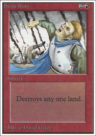 Magic the Gathering: Unlimited (Base Set) card 178 Stone Rain