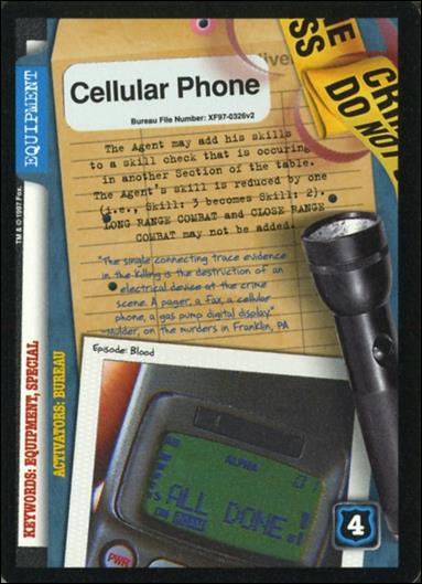 X-Files: The Truth Is Out There (Base Set) card XF97-0326v2 Cellular Phone