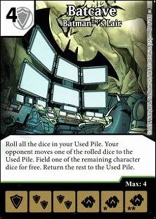 DC Comics Dice Masters World's Finest card 77 Batcave: Batman's Lair