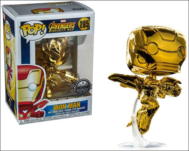 POP! Marvel figure 285-B Iron Man (Chrome Gold)
