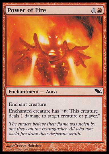 Magic the Gathering: Shadowmoor (Base Set) card 101 Power of Fire