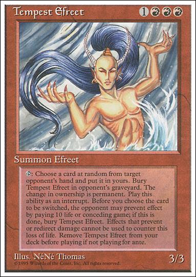 Magic the Gathering: 4th Edition (Base Set) card 225 Tempest Efreet