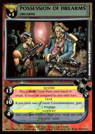 Dredd: The Card Game card 20 Possession of Firearms
