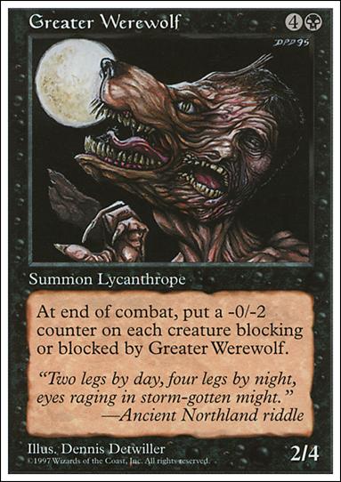 Magic the Gathering: 5th Edition (Base Set) card 166 Greater Werewolf