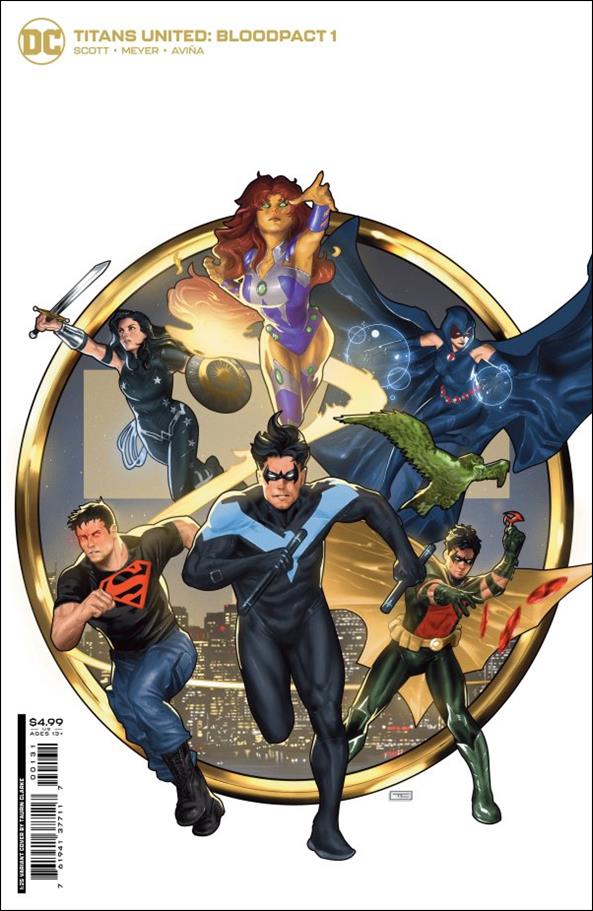 Titans United: Bloodpact issue 1-D Taurin Clarke 1:25 Cardstock Cover
