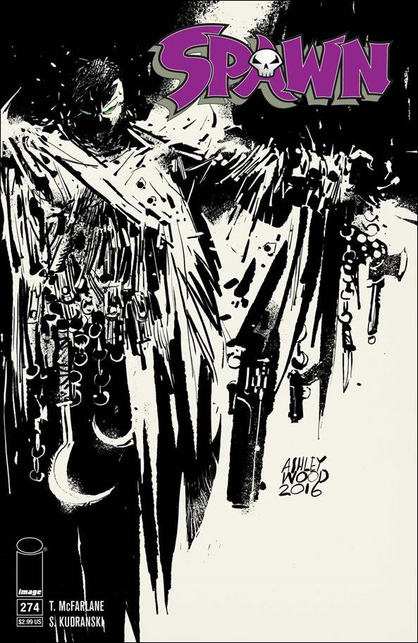 Spawn issue 274-B Ashley Wood Black and White Cover