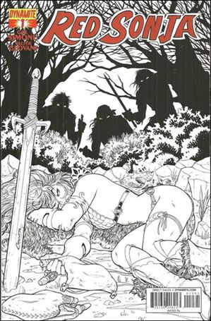 Red Sonja (2013) issue 1-G Amanda Conner 1:15 Black & White Cover