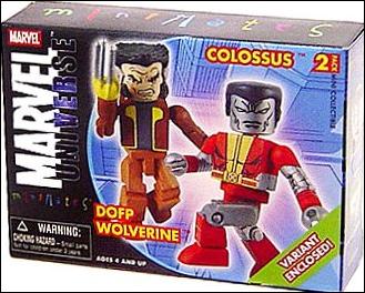 Marvel Minimates figure 39-B "Astonishing" Colossus and "DoFP" Wolverine