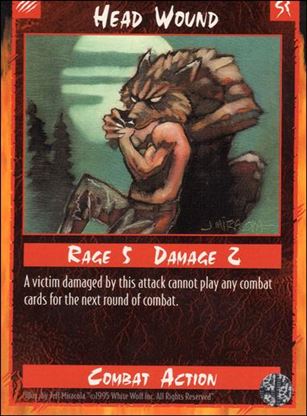 Rage Limited (Base Set) card 124 Head Wound 