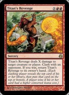 Magic the Gathering: Morningtide (Base Set) card 110 Titan's Revenge