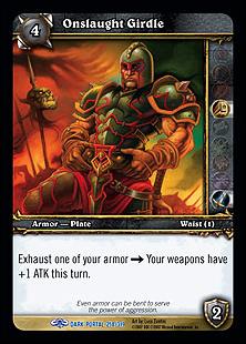 World of Warcraft: Through the Dark Portal (Base Set) card 258 Onslaught Girdle