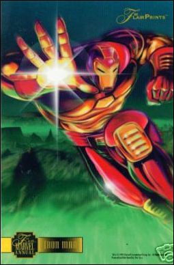Marvel Annual Flair '95 (FlairPrint Subset) card 4 Iron Man
