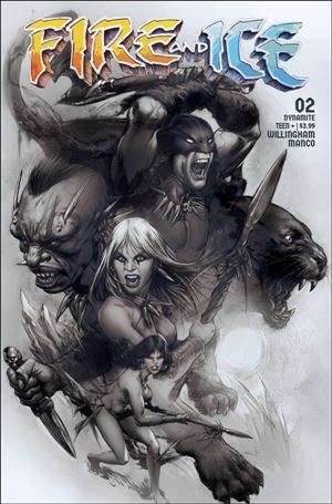 Fire and Ice issue 2-F Leonardo Manco 1:15 Line Art Cover