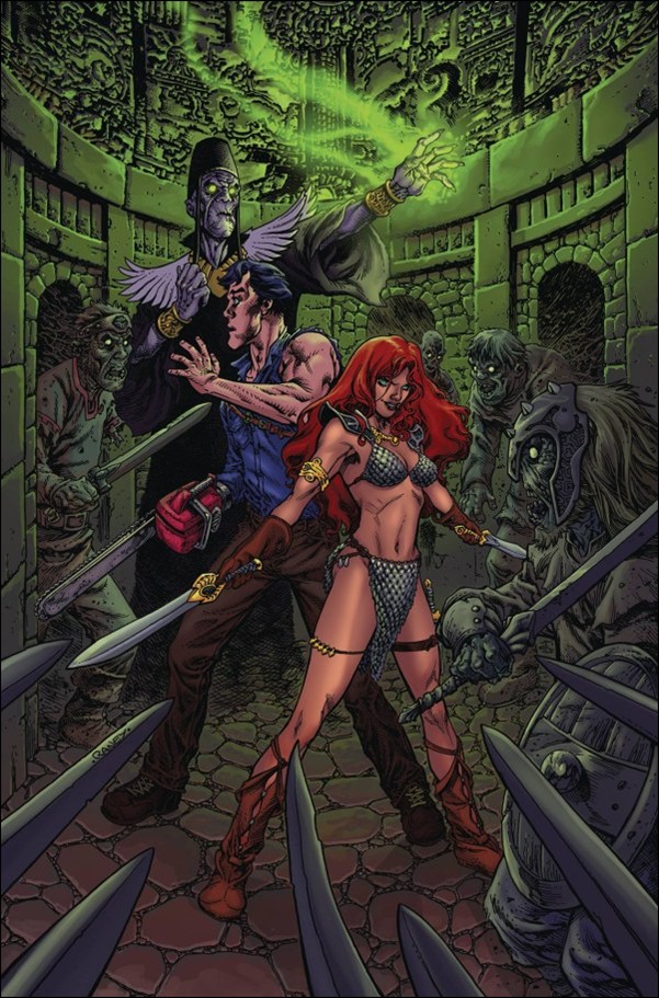 Red Sonja vs. the Army of Darkness issue 3-E Tom Raney Metal Virgin Cover