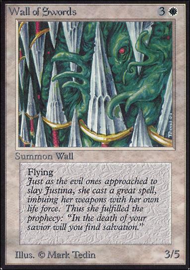Magic the Gathering: Limited Edition Alpha (Base Set) card 42 Wall of Swords