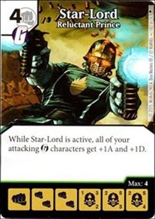 Marvel Dice Masters Age of Ultron  card 102 Star-Lord: Reluctant Prince