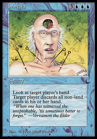 Magic the Gathering: The Dark (Base Set) card 20 Amnesia
