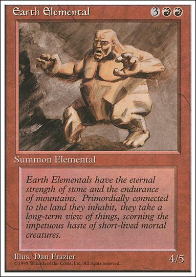 Magic the Gathering: 4th Edition (Base Set) card 188 Earth Elemental