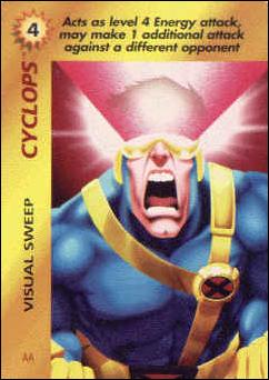 Marvel OverPower (Base Set) card nn78 Cyclops: Visual Sweep