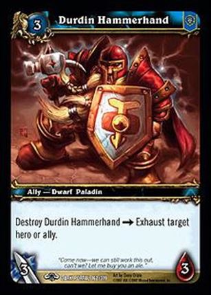 World of Warcraft: Through the Dark Portal (Base Set) card 162 Durdin Hammerhand