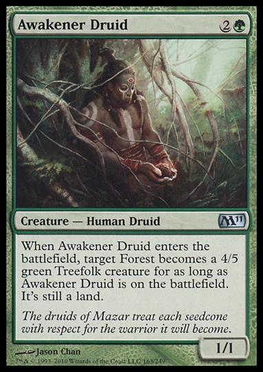 Magic the Gathering: 2011 Core Set (Base Set) card 163 Awakener Druid
