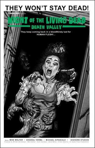 Night of the Living Dead: Death Valley issue 3-D Classic Black & White Cover 1:3