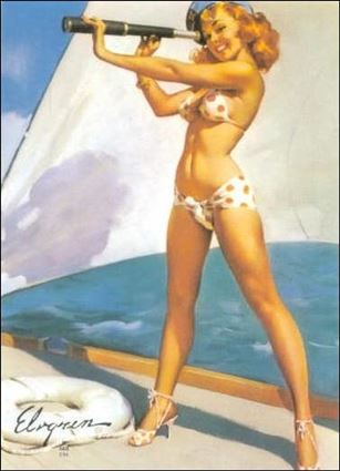 Elvgren's Calendar Pinups (Base Set) card 71 Splendid View