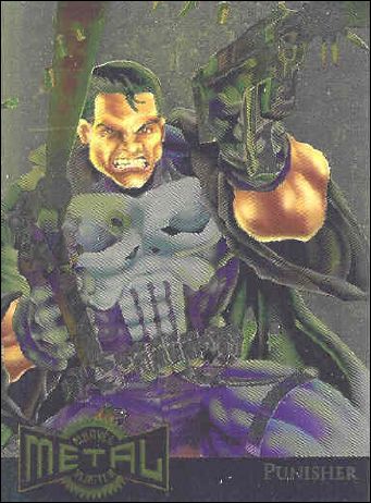 Marvel Metal (Metal Blasters Subset) card 9-B Punisher (Gold Foil)
